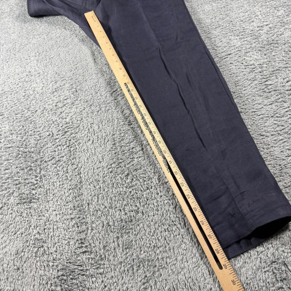 Todd Snyder Trousers Men 32x30 Navy Blue 100% Hemp Dress Pants Made in Portugal